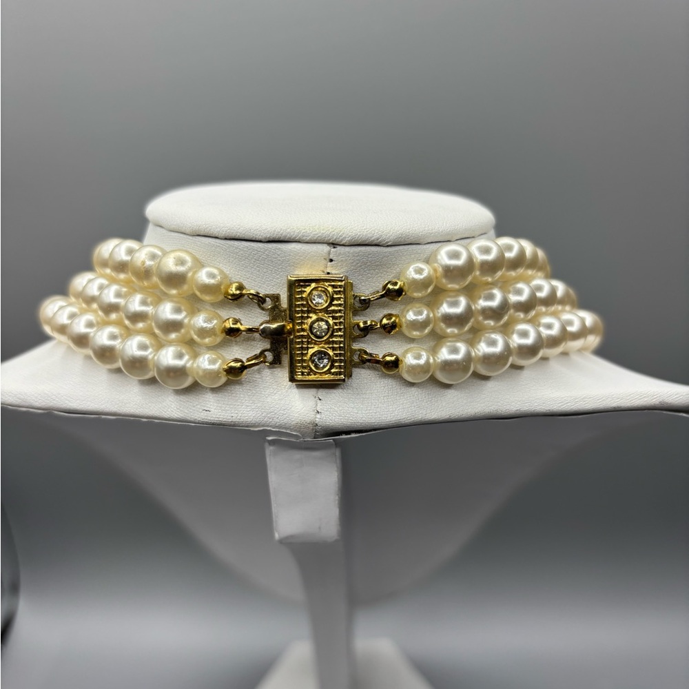 Elegant Faux Pearl Glass Bead Necklace JP211 - Picture 6 of 9